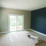 Interior home after painting deep teal
