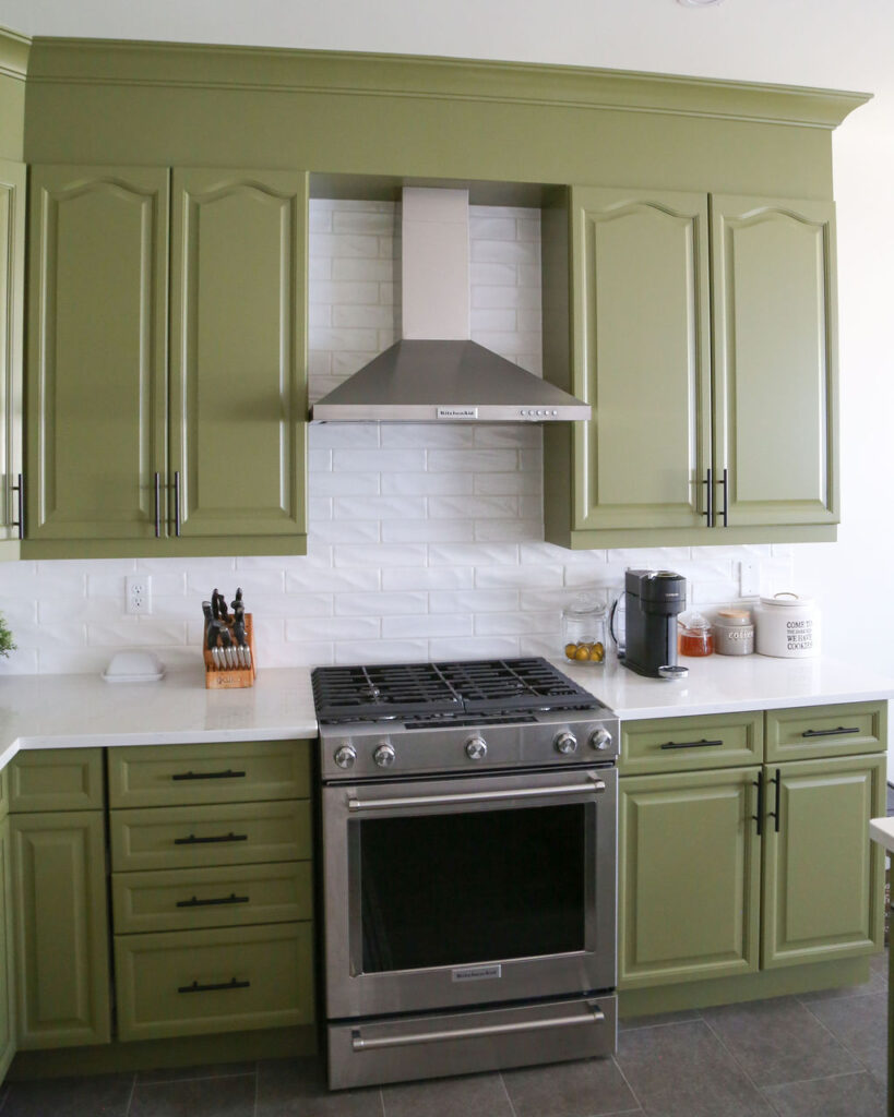 Olive Kitchen Cabinets